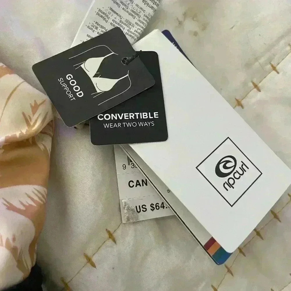 Rip Curl MIRAGE SURF PALM TWO WAY CROP Tank Bikini - XS S L ** New With Tag ** - Picture 9 of 16